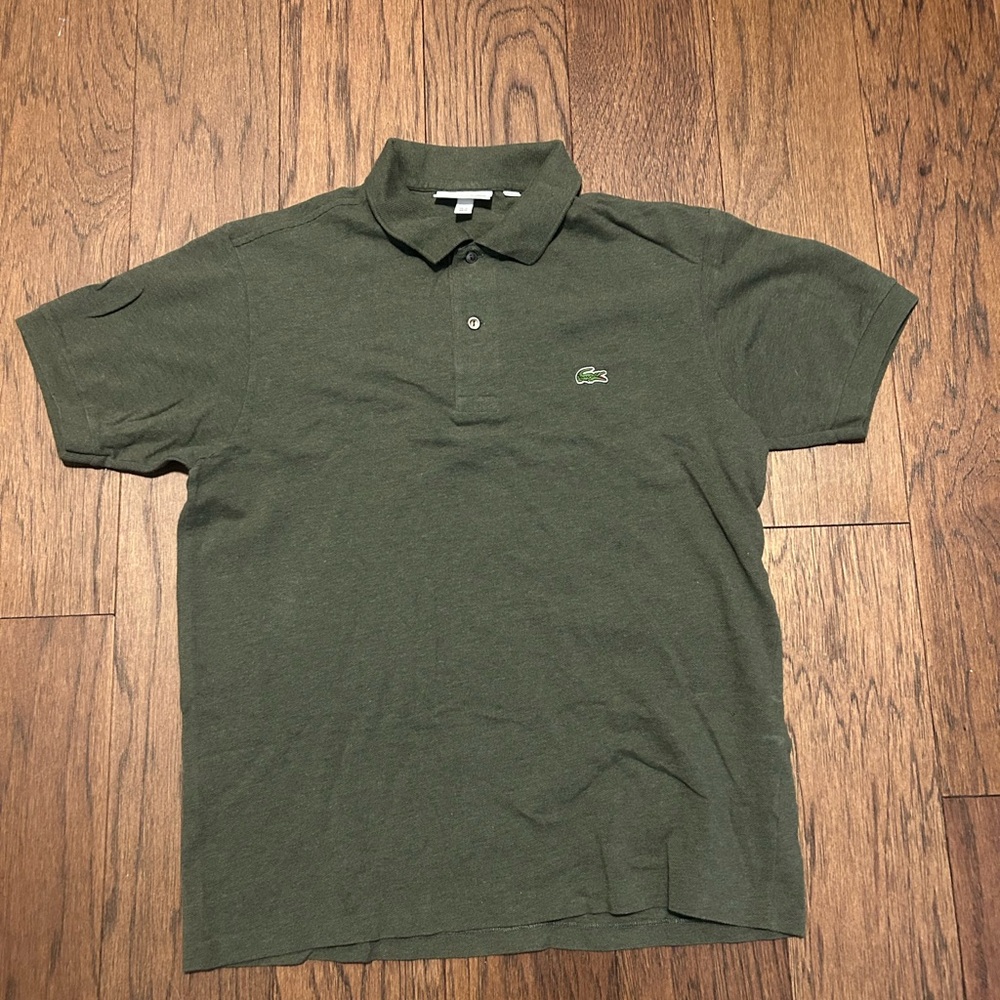 Lacoste Men's Green Classic Fit Polo Shirt
